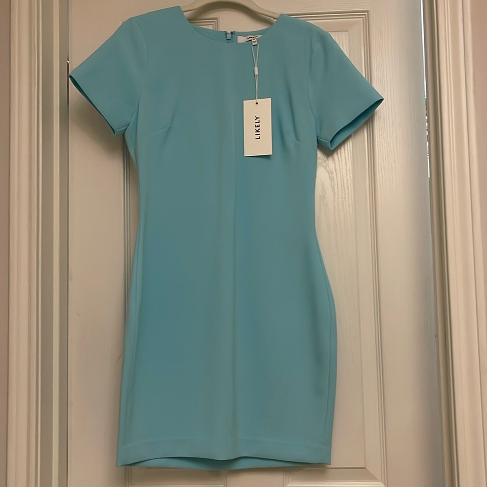 Likely Light Blue Shift Dress, Size 6 NWT
